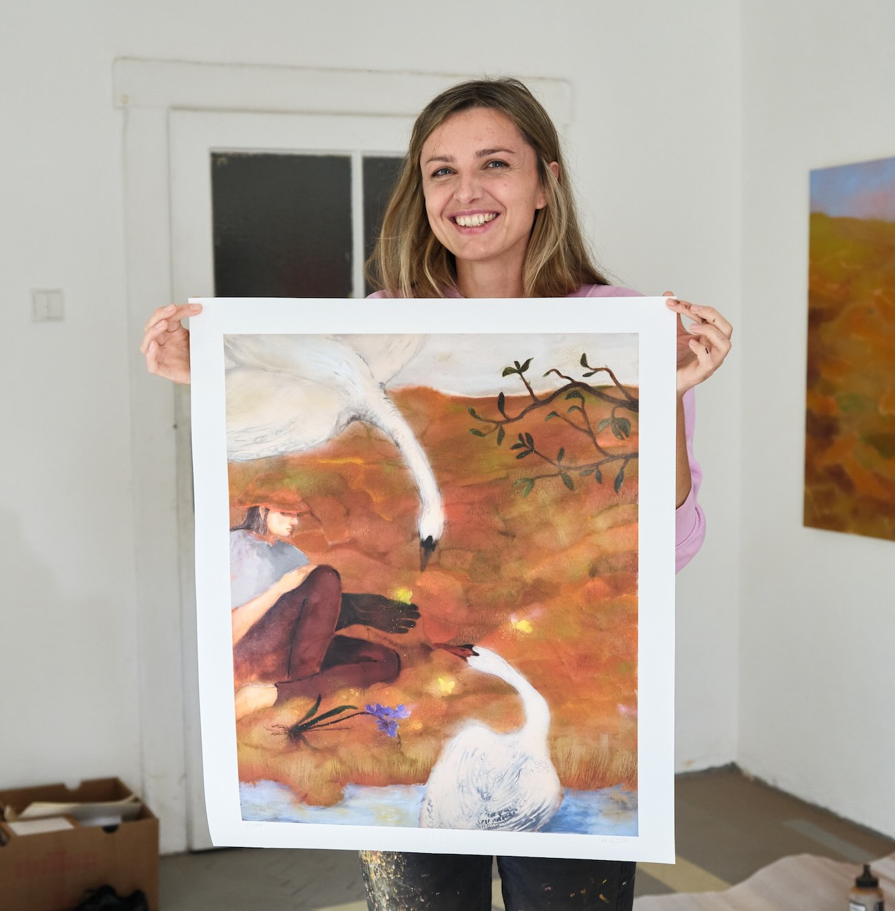 Kateřina Ondrušková | Když dítě krmí labuť