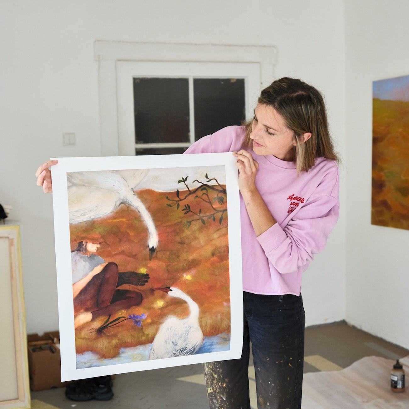 Kateřina Ondrušková | Když dítě krmí labuť