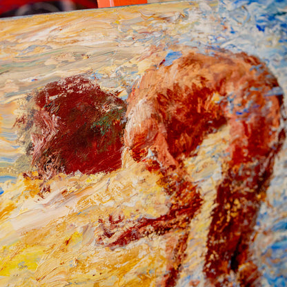 Pavel Šmíd | Akt na pláži - ORIGINÁL